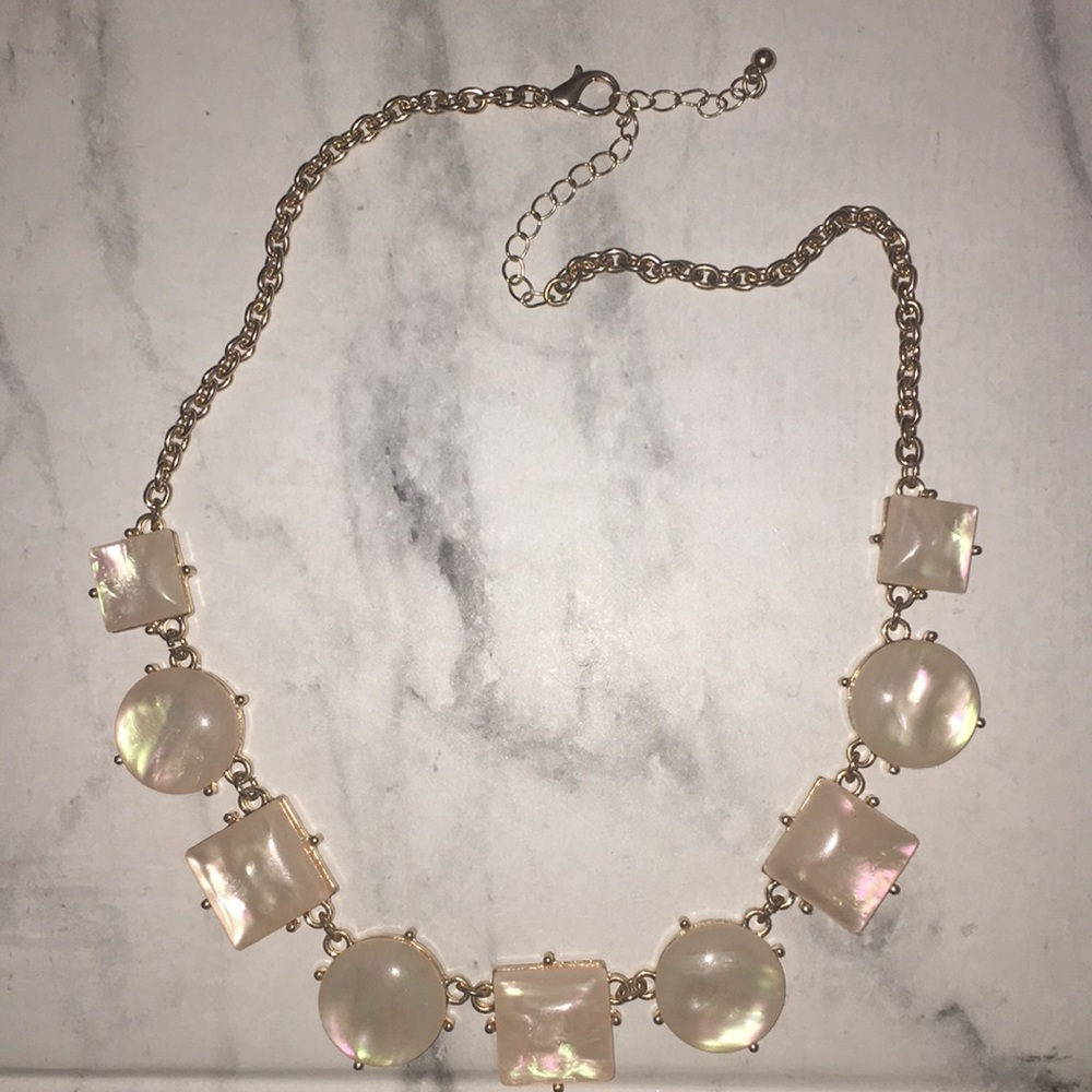 Pink opal statement necklace